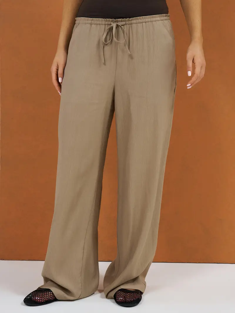 Pantaloni con viscosa - caffè Caffè miniatura 2