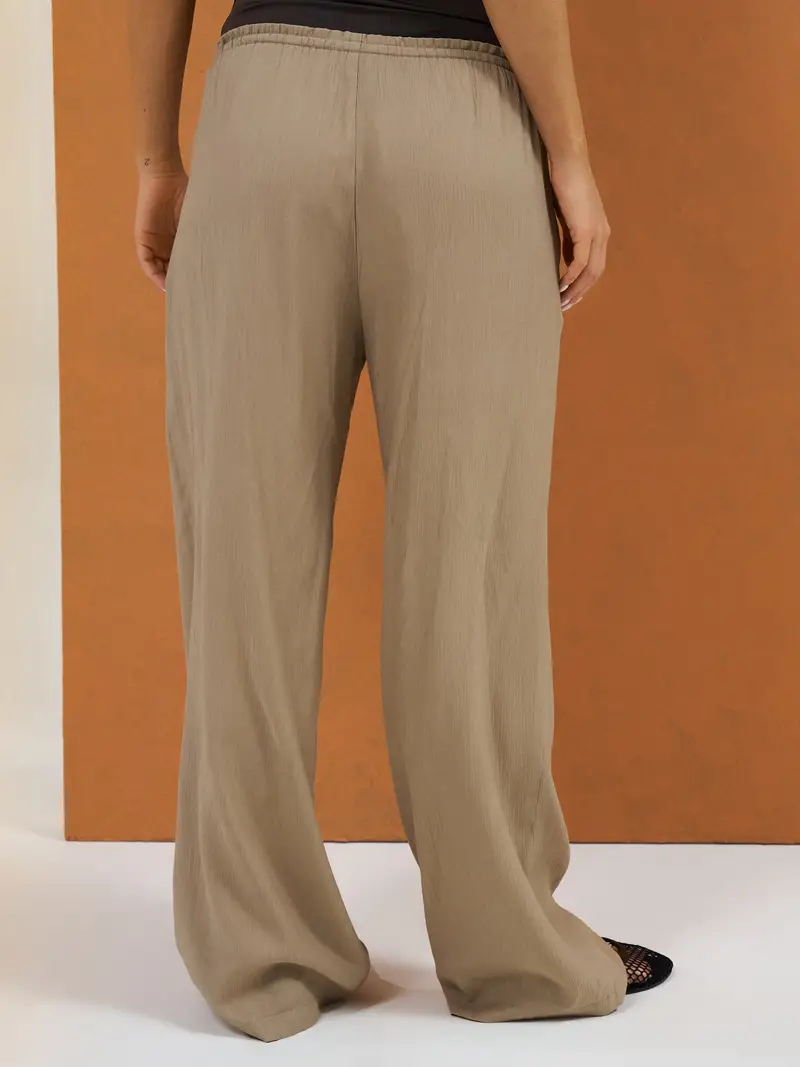 Pantaloni con viscosa - caffè Caffè miniatura 4