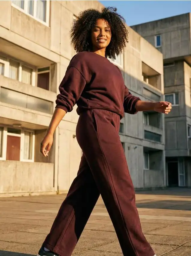 Pantaloni da tuta barrel - bordeaux