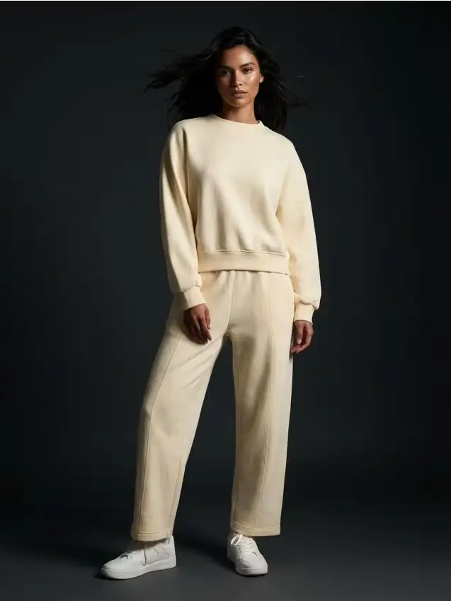 Pantaloni da tuta barrel - giallo chiaro