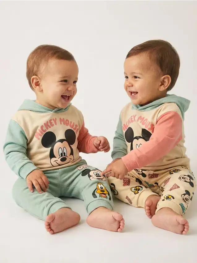 Pantaloni da tuta jogger Mickey Mouse - verde acciaio