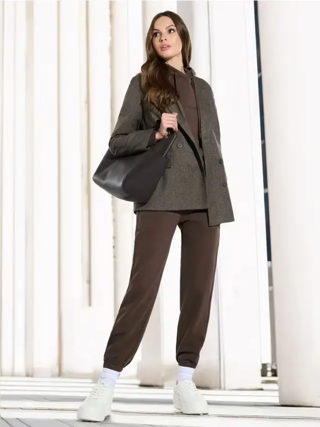 Pantaloni da tuta - marrone scuro