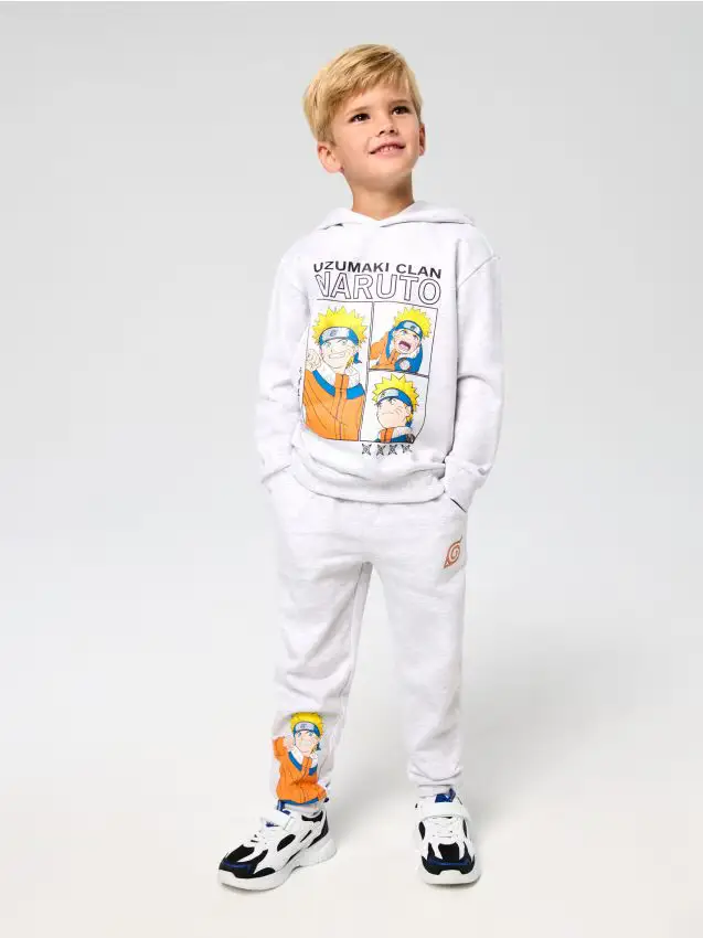 Pantaloni da tuta Naruto - grigio chiaro