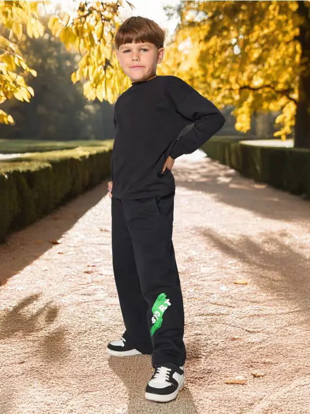 Pantaloni da tuta Wide leg - nero