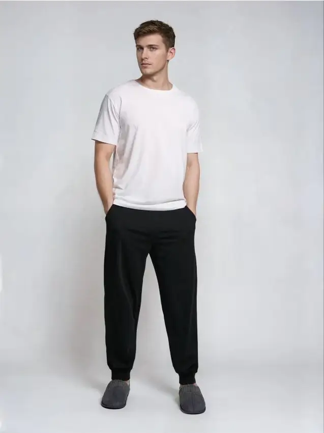 Pantaloni del pigiama in cotone - nero