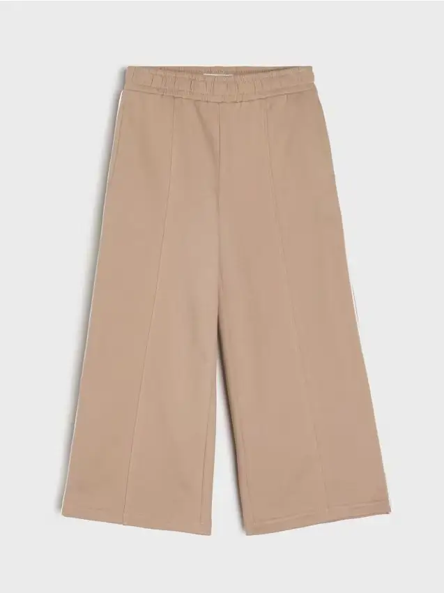 Pantaloni della tuta a gamba larga - beige