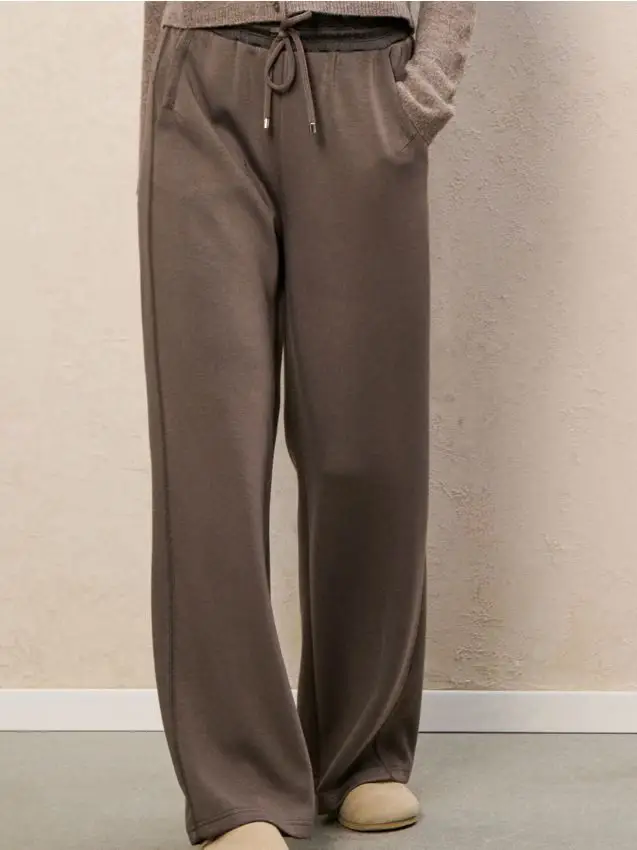 Pantaloni della tuta a gamba larga - caffè Caffè