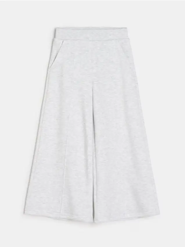 Pantaloni della tuta a gamba larga - grigio chiaro