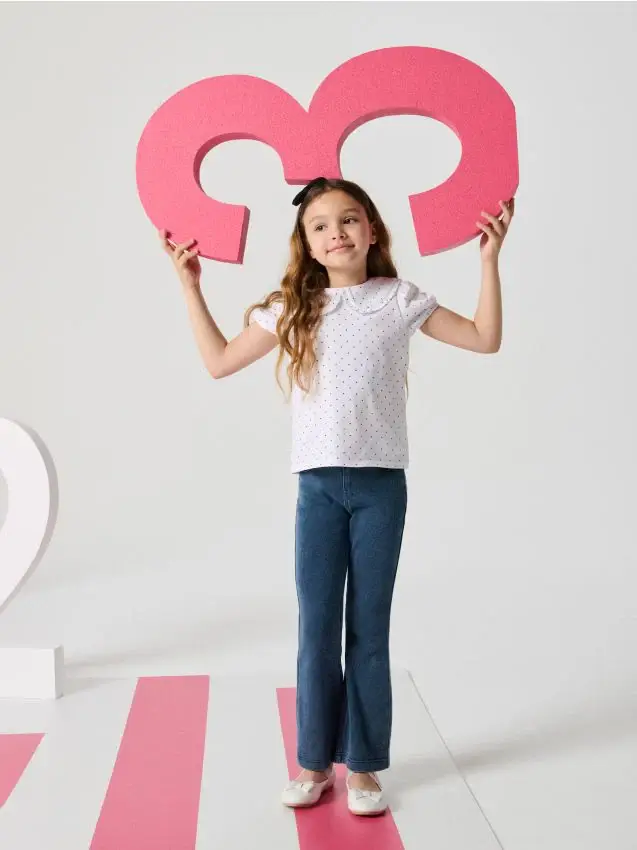 Pantaloni flare - blu scuro