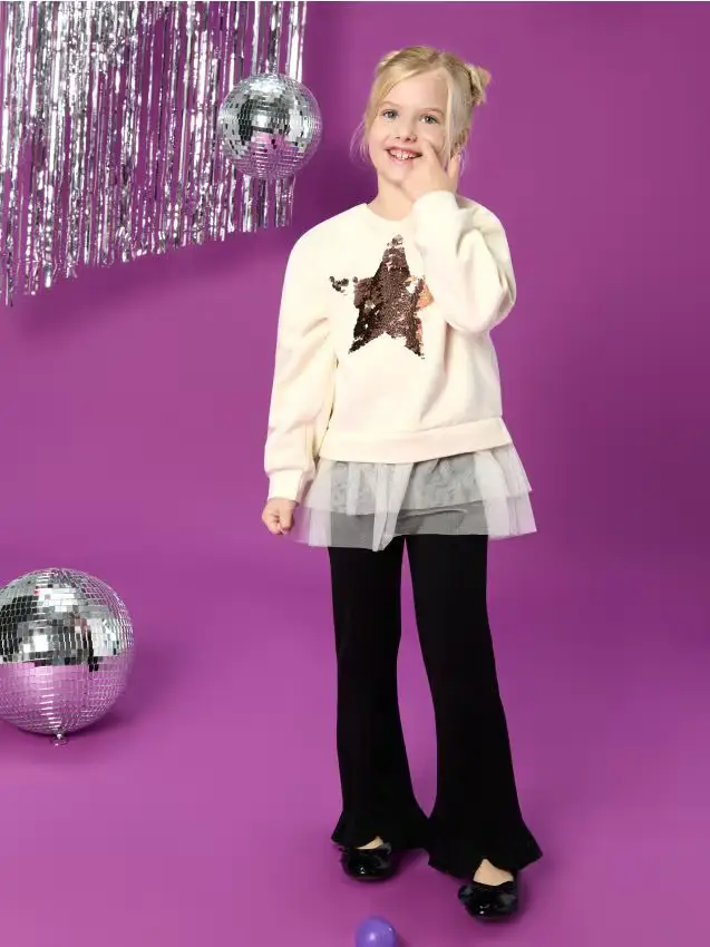 Pantaloni flare - nero