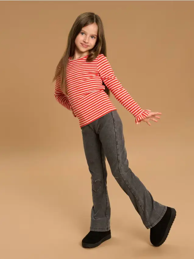 Pantaloni flare - nero