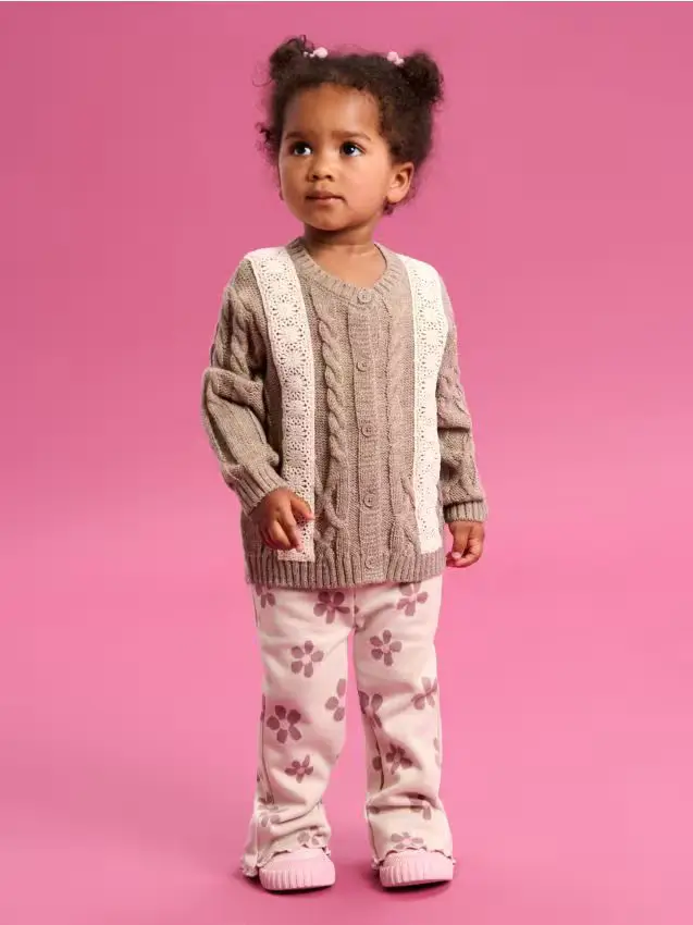 Pantaloni flare - nude