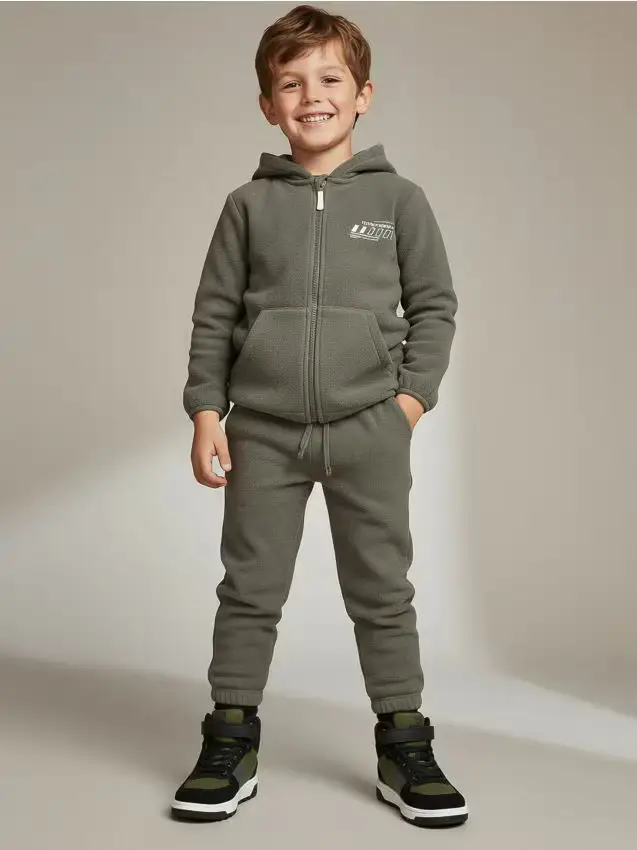 Pantaloni in pile - antracite