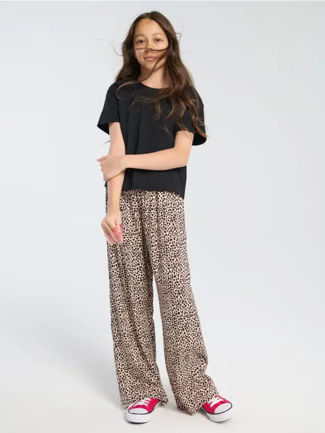 Pantaloni in viscosa - beige