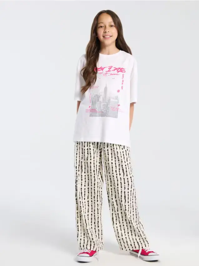 Pantaloni in viscosa - multicolor