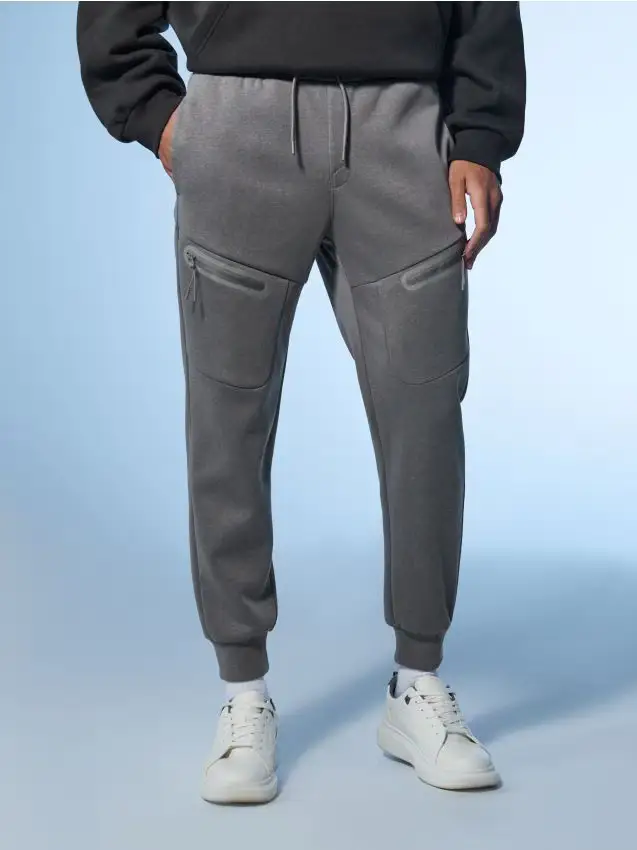 Pantaloni jogger in felpa - grigio chiaro