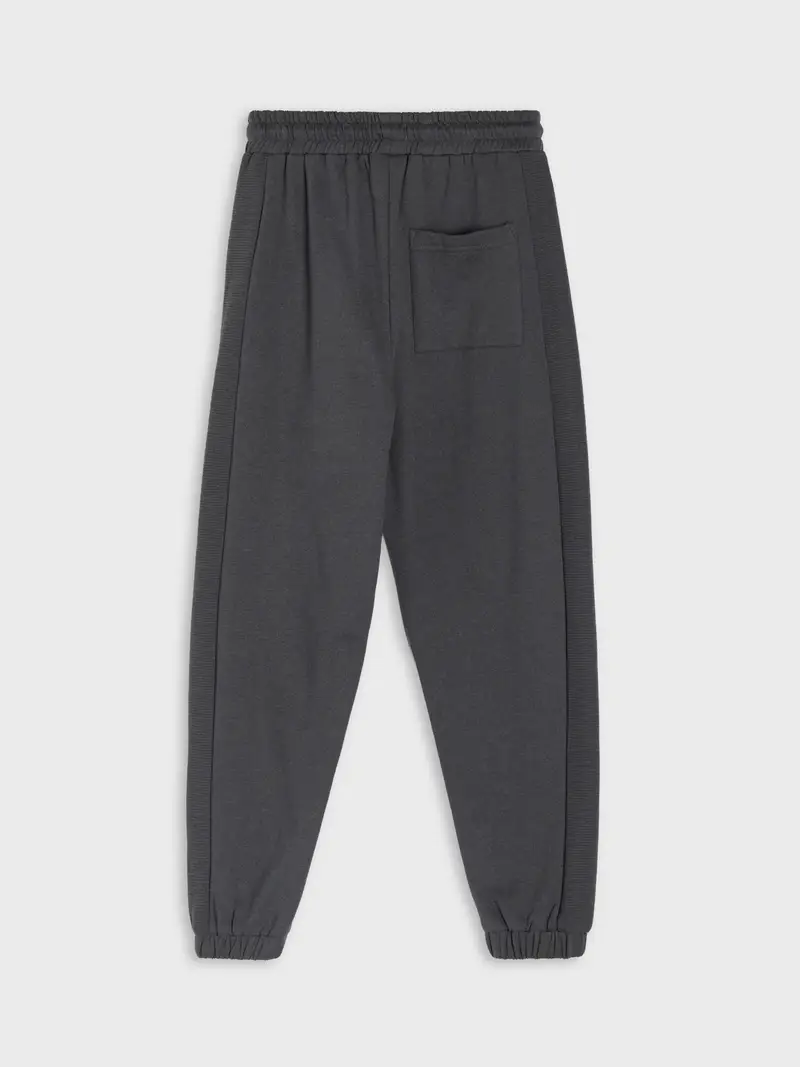 Pantaloni jogger in felpa - grigio scuro miniatura 4
