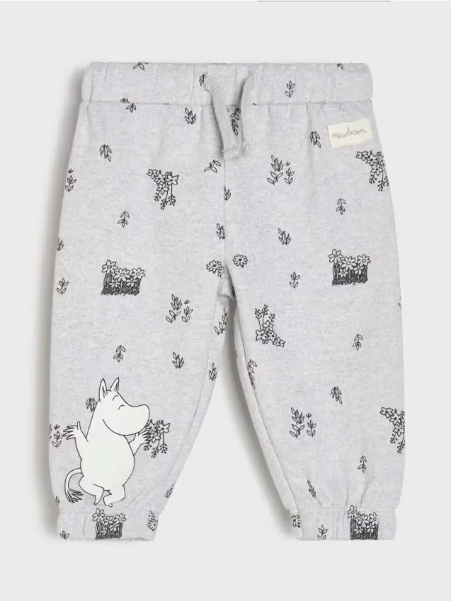Pantaloni jogger in felpa Moomin - grigio chiaro