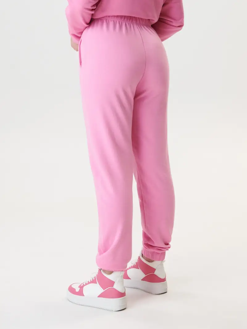 Pantaloni jogger in felpa - rosa miniatura 4