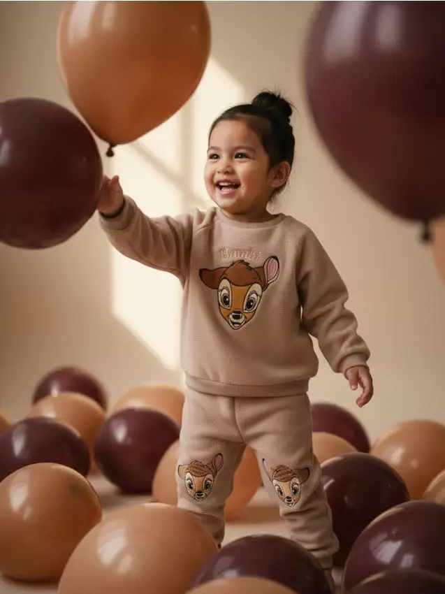 Pantaloni più caldi Bambi - caffè Caffè