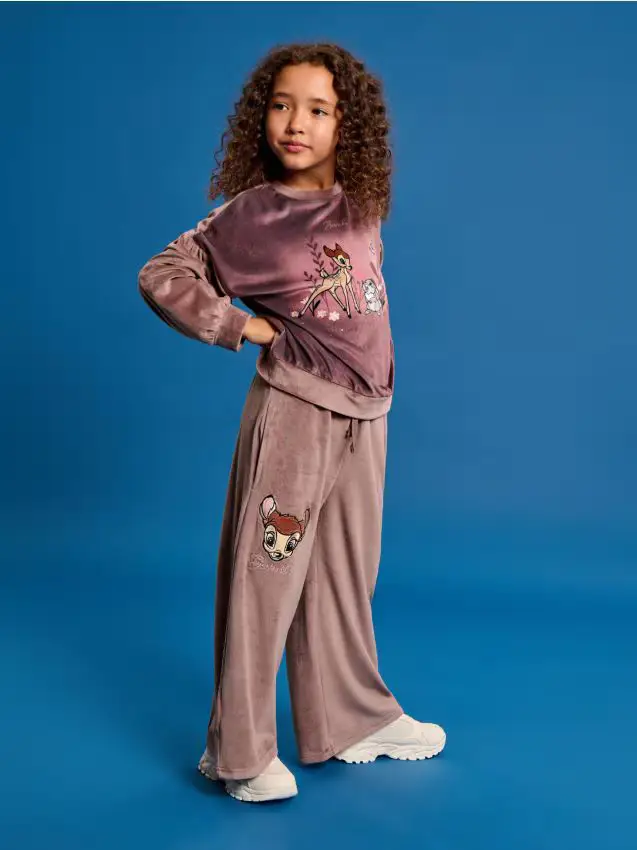 Pantaloni wide leg Bambi - caffè Caffè