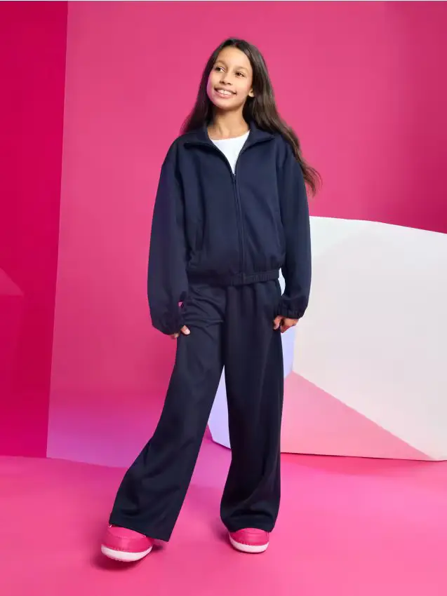 Pantaloni wide leg - blu scuro