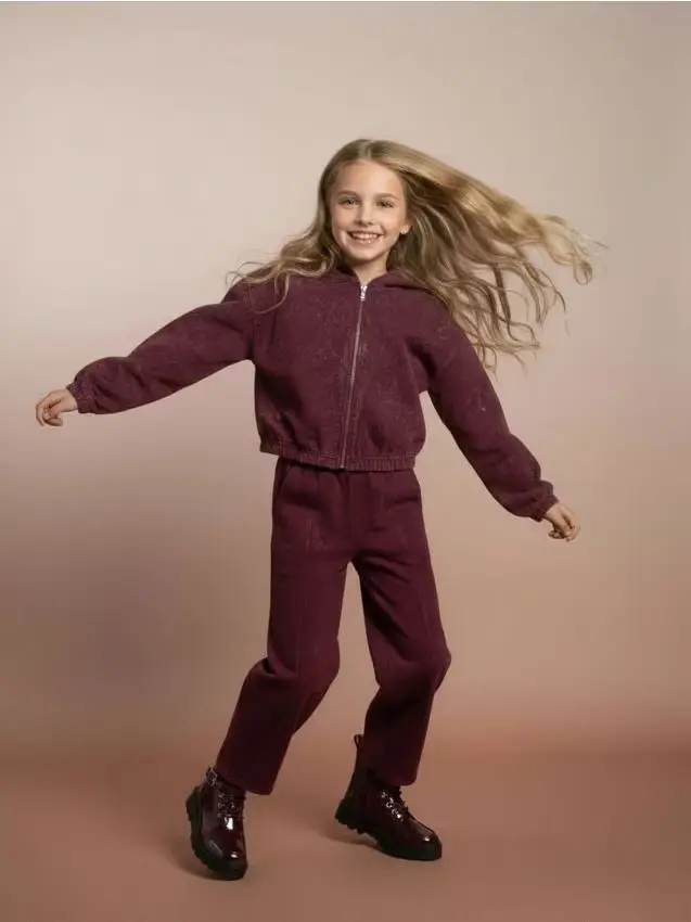 Pantaloni wide leg - bordeaux