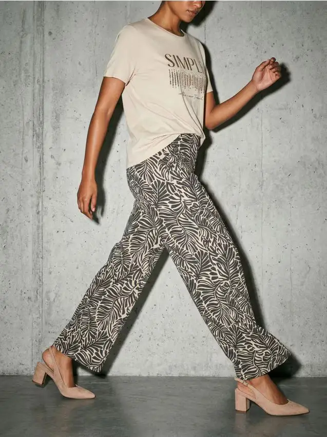 Pantaloni wide leg - multicolor