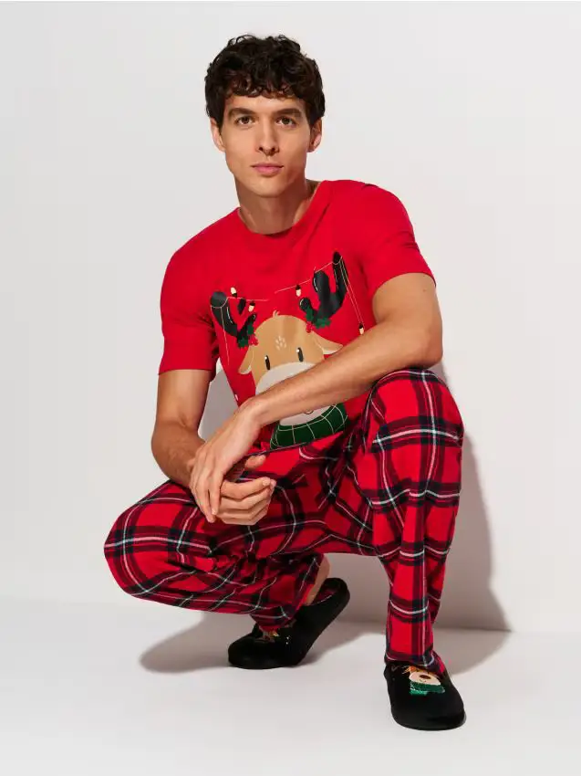 Pantofole con motivo natalizio - multicolor