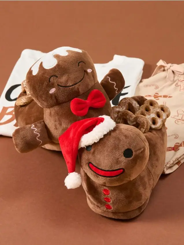 Pantofole con motivo natalizio - multicolor