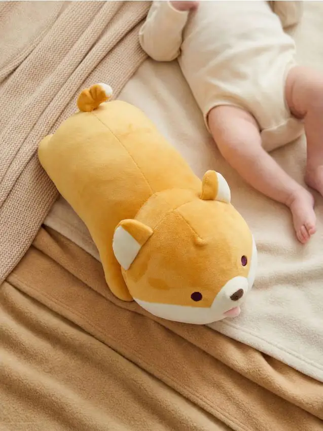 Peluche a forma di cane corgi - arancione