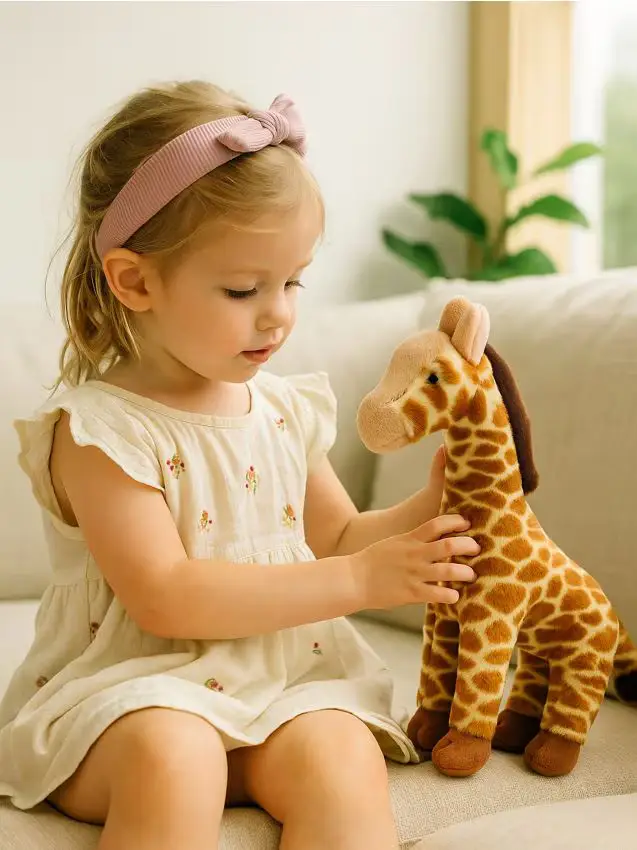 Peluche a forma di giraffa - giallo