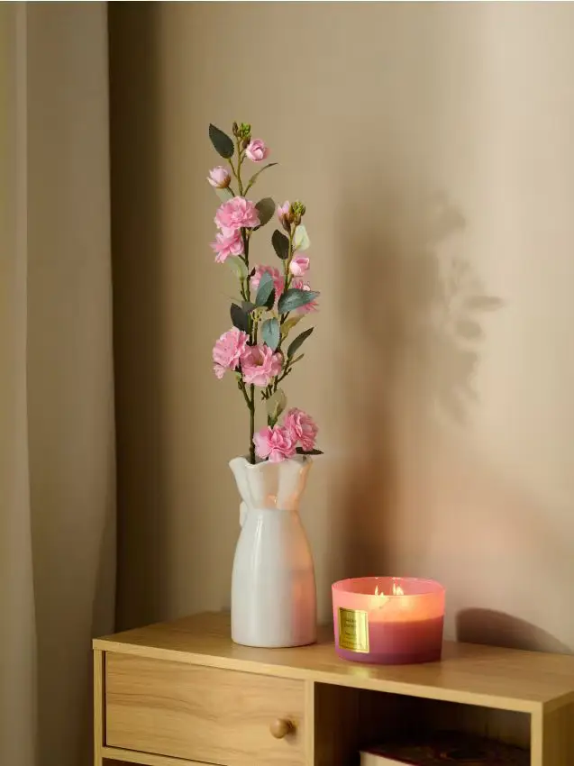 Pianta decorativa a forma di ramo di ciliegio in fiore - rosa pastello