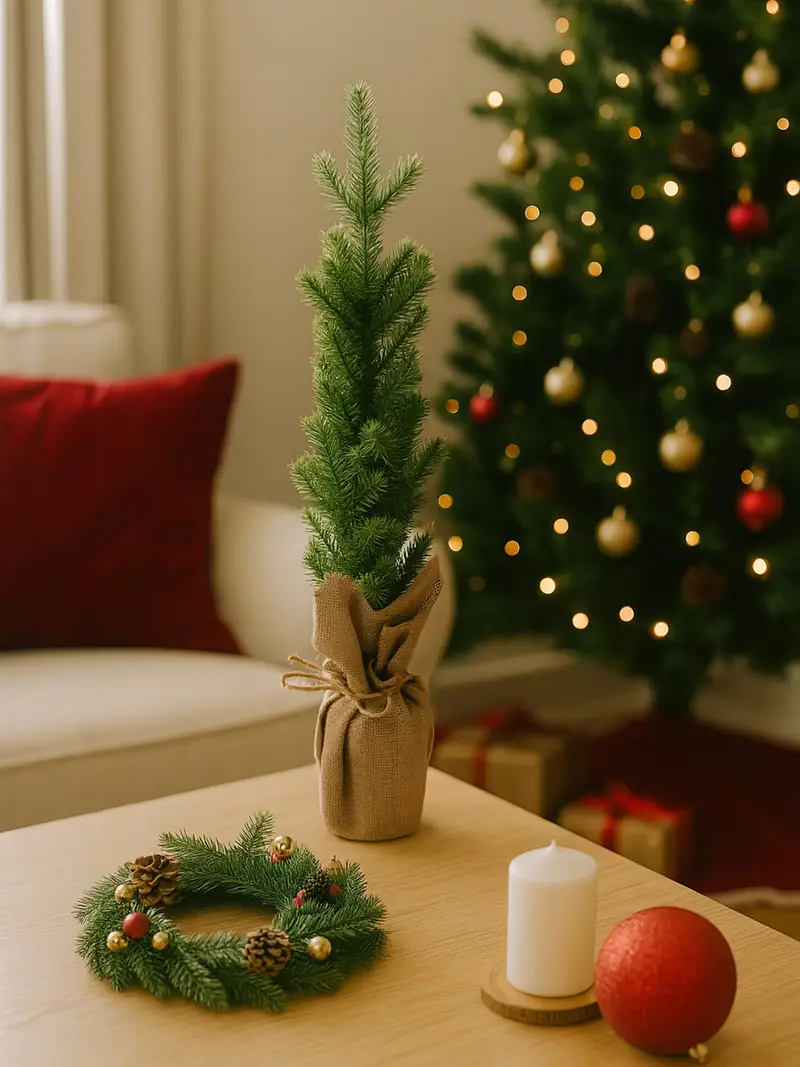 Pianta decorativa con motivo natalizio - verde miniatura 2