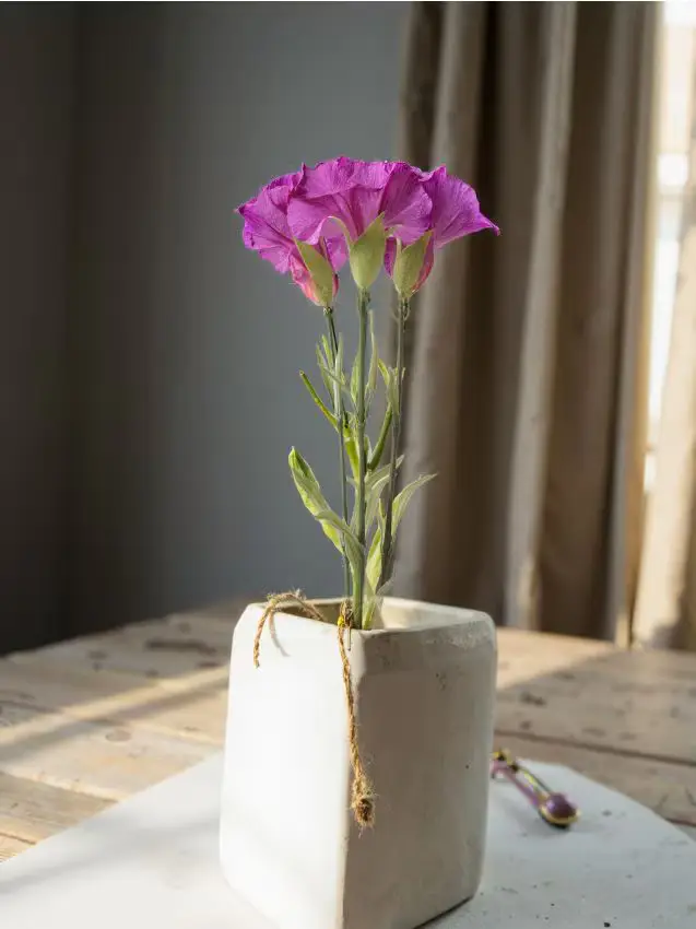 Pianta ornamentale artificiale 3 pack - viola scuro