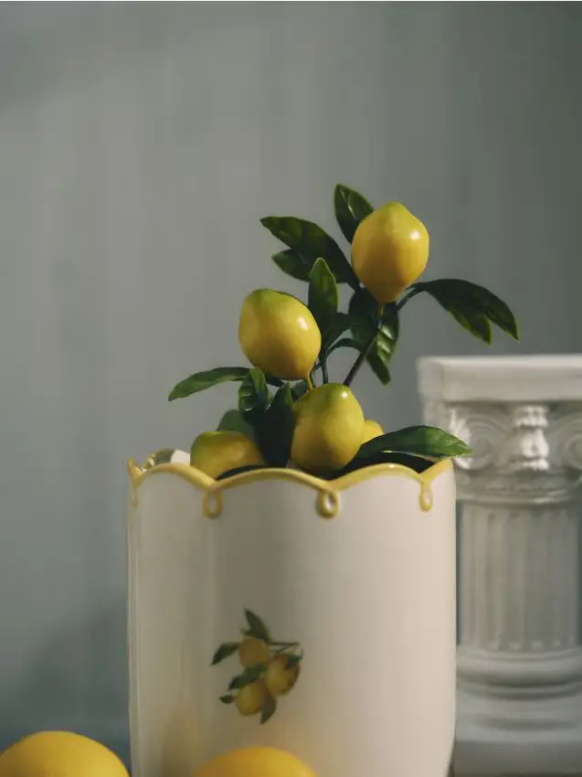 Pianta ornamentale artificiale - giallo chiaro