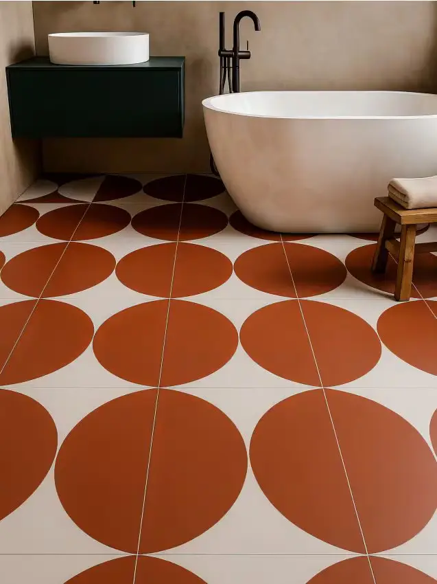 Piastrelle autoadesive, set da 4 pezzi - arancione