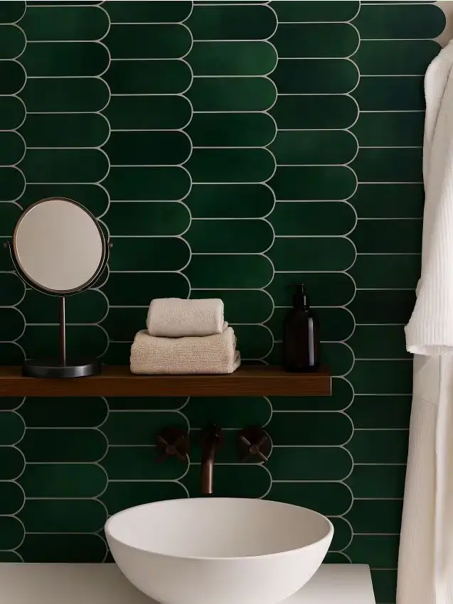 Piastrelle autoadesive, set da 4 pezzi - verde petrolio