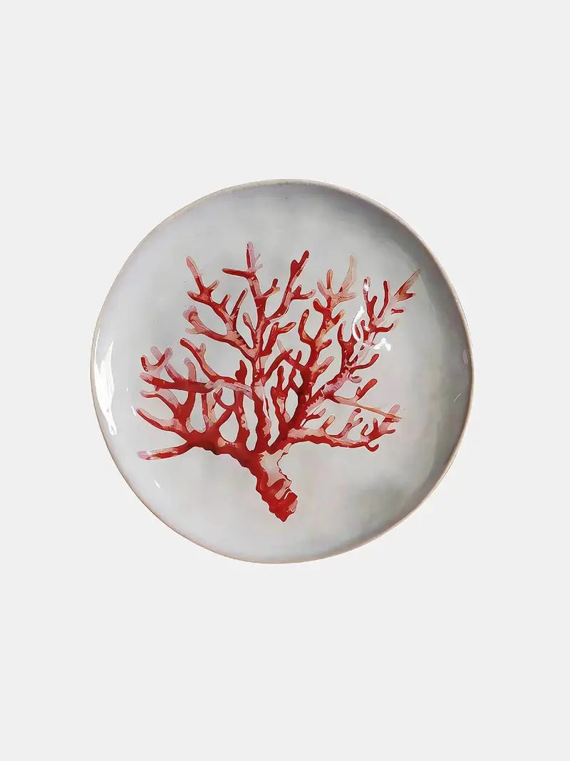 Piatto con motivo marino - panna miniatura 3