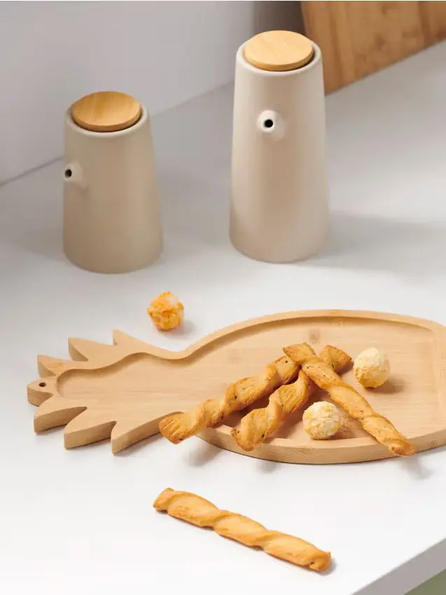 Piatto in bambù - beige