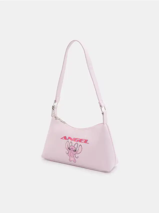 Piccola borsa a spalla con catena Stitch - rosa pastello