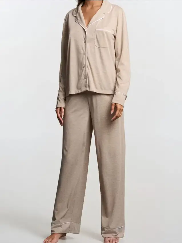 Pigiama a 2 pezzi - beige