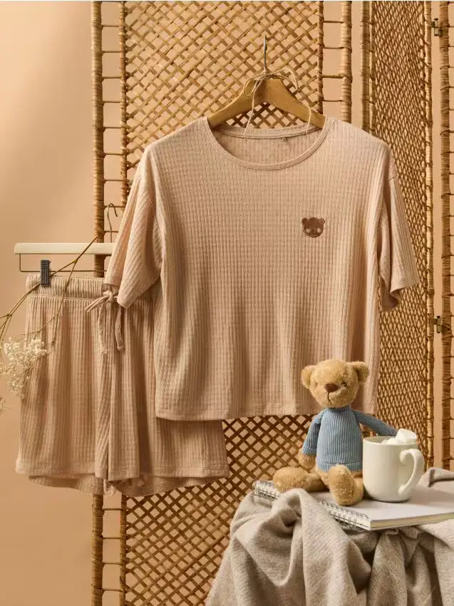 Pigiama a 2 pezzi - beige