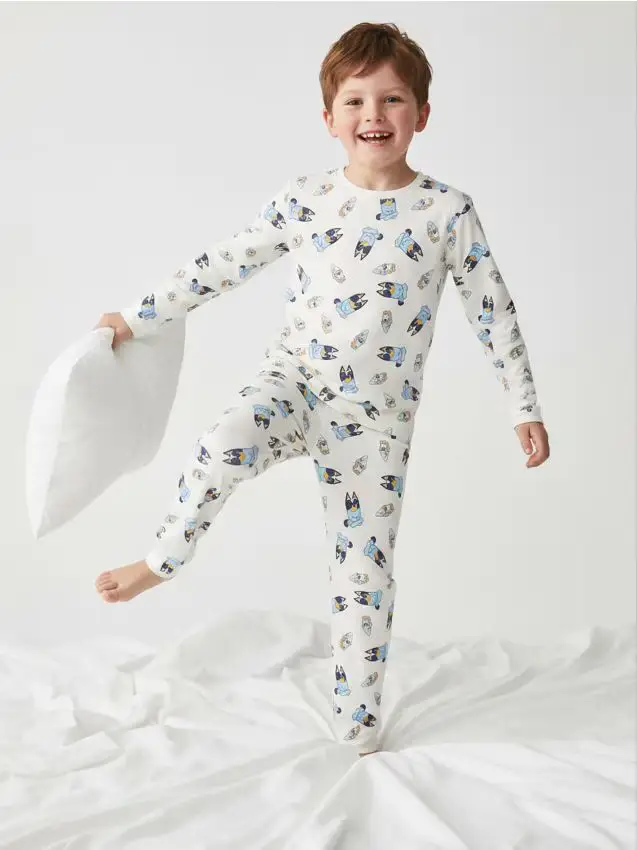 Pigiama a 2 pezzi Bluey - bianco