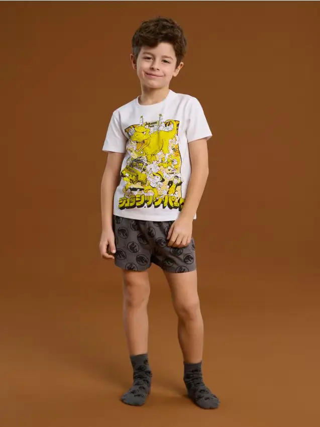 Pigiama a 2 pezzi Jurassic Park - bianco