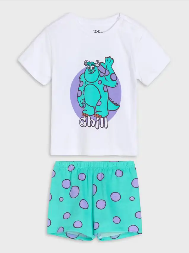 Pigiama a 2 pezzi Monsters University - bianco