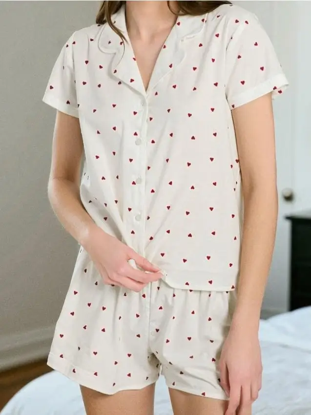 Pigiama a 2 pezzi - panna