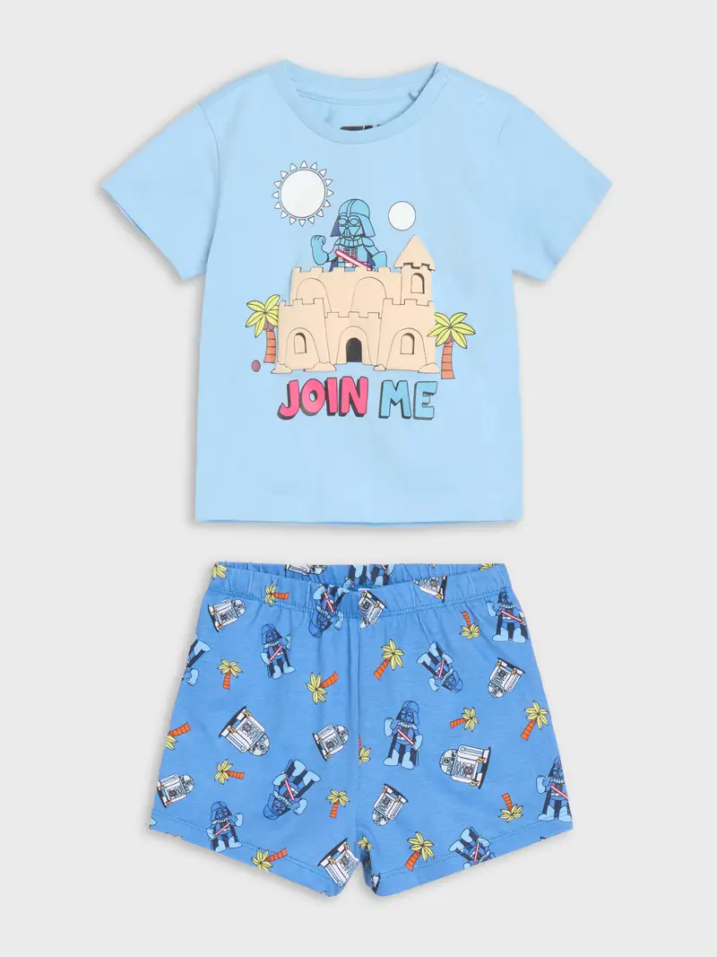 Pigiama a 2 pezzi Star Wars - blu pallido miniatura 2