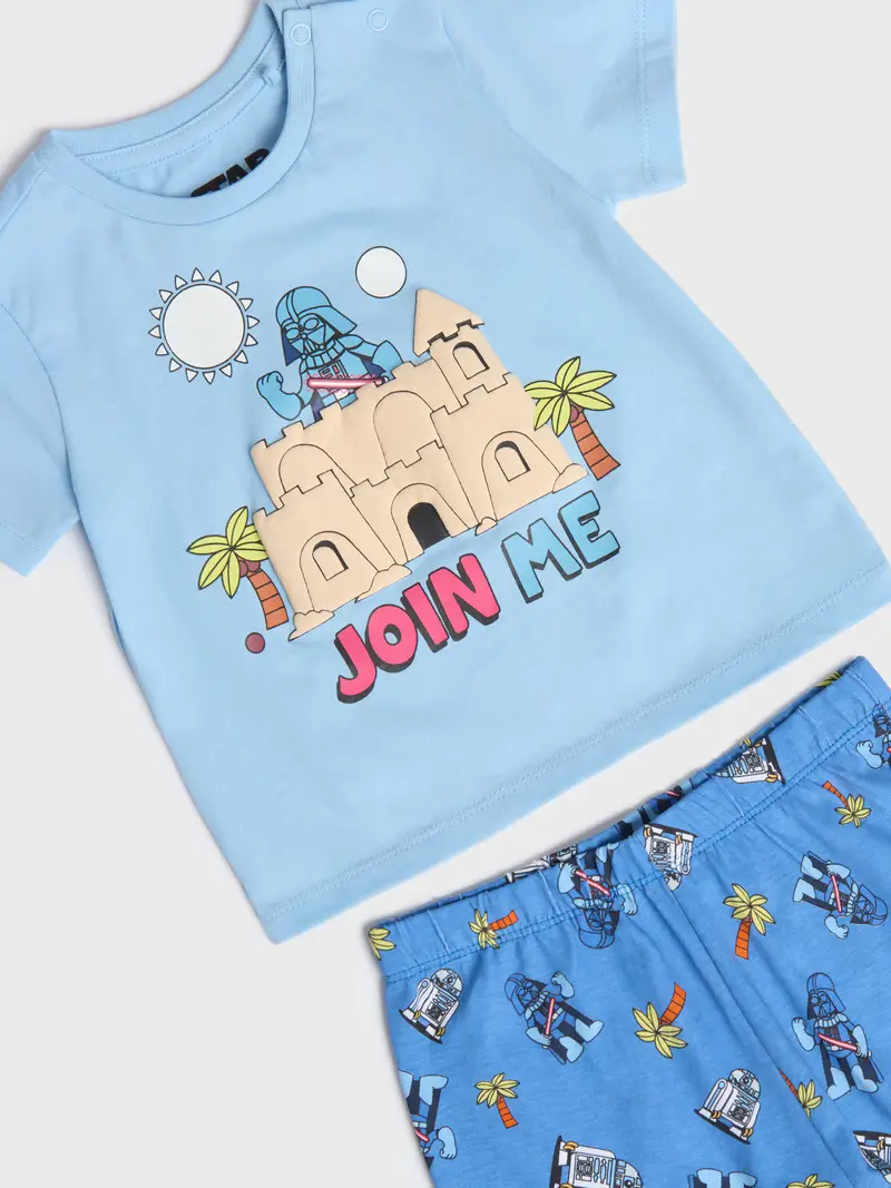 Pigiama a 2 pezzi Star Wars - blu pallido miniatura 3