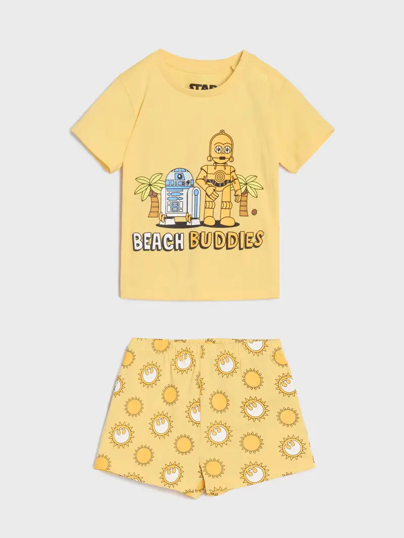 Pigiama a 2 pezzi Star Wars - giallo chiaro miniatura 2